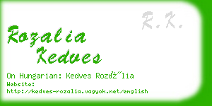rozalia kedves business card